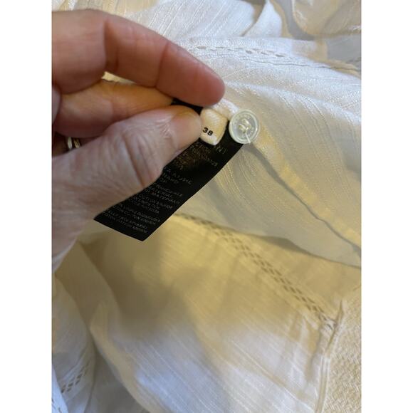 Isabel Marant Etoile Leonard Quiet Luxury White Crochet Blouse Top 38 M - Picture 8 of 11